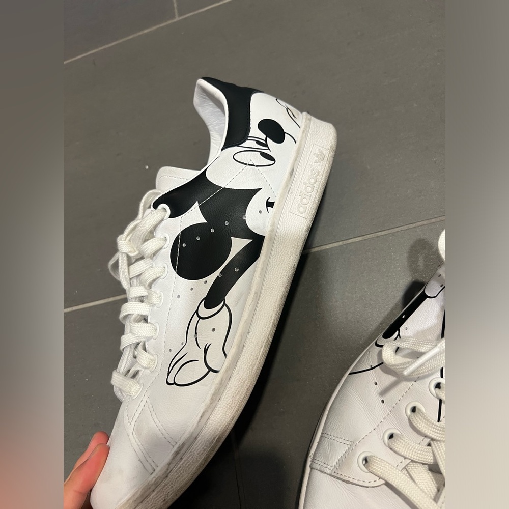 Adidas Stan Smith Mickey Mouse white and black sneakers